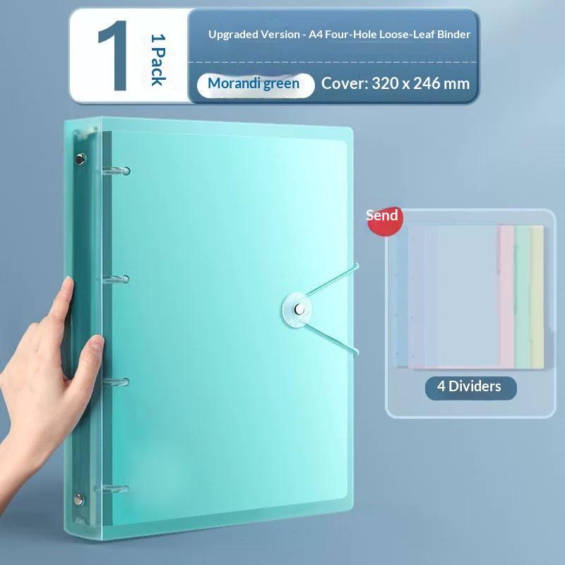 Waterproof Transparent Plastic 3 Ring Binder 5 Colors Elastic Buckle For School Office Document Storage