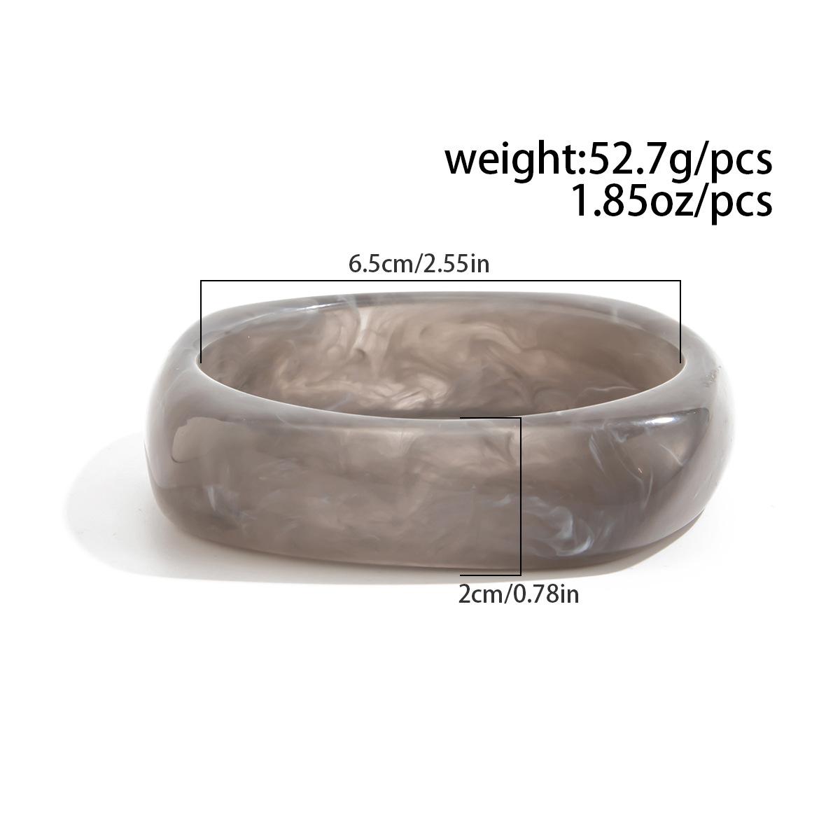 Женский браслет из металла с преувеличенной неровной гладкой поверхностью, Браслет из смолы с художественными разводами, Широкий браслет