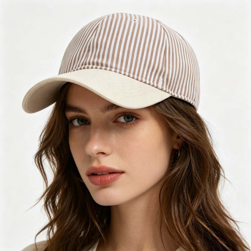 NEUE Mode Koreanischer Stil Gestreiftes Weiches Oberteil Baseballkappe für Damen Herren Sommer Sonnenhut Outdoor Sport Lässig Unisex Papa Hut