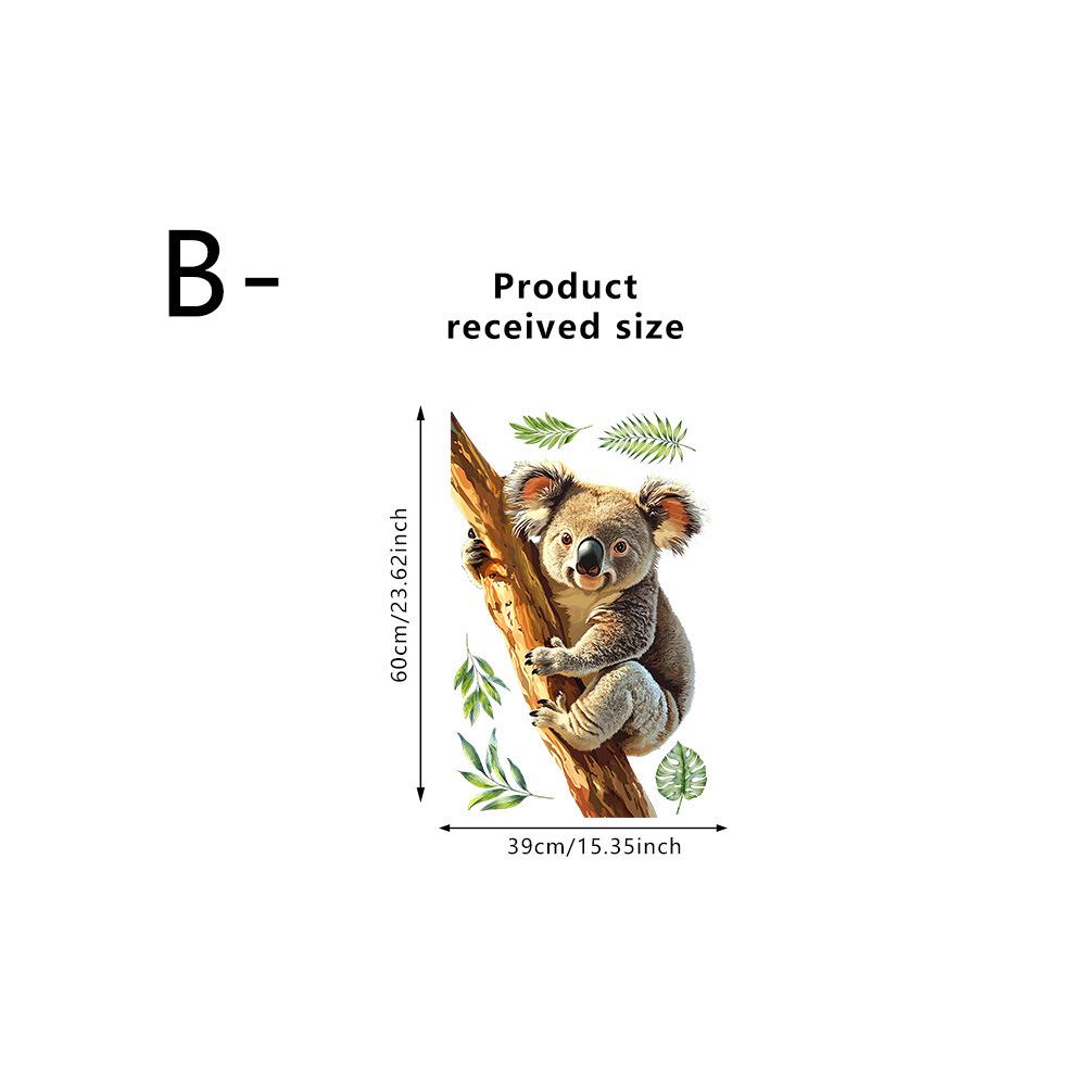 Static Cling Funny Animal Window Stickers Removable Transparent for Office Shop Glass Decor