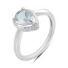 Silver Ring with Natural Topaz 1.337ct, Cubic Zirconia, Item Weight 2.19 G (2212317)