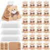 10-30Sets Bear Gift with Organza Bag Thank You Card for Baby Shower Wedding Decoration Supplies Kids Birthday Party Guest Gift