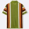Men's Knitted Crochet Short Sleeve Shirts Casual Button Down Hollow Out Collared Shirt Tops for Men Summer Vacation Vintage Knit Golf Beach Shirts Top