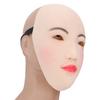 Halbes Gesicht Latex Frauen Gesicht Realistisch Weich Dehnbar Augenlöcher Latex Menschliches Weibliches Gesicht für Cosplay Party Crossdressing