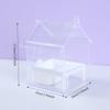 Parrot Multifunctional Rooftop Feeder And Bathing Basin 2-in-1 Splash-Proof Transparent Bird Food Box Feeding & Bathing Basin