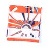 Manual Rolled Twill Silk Scarf Women Wheel Print Square Scarves Wraps Echarpes Curled Foulards Femme Bandana Silk Hijabs 90CM