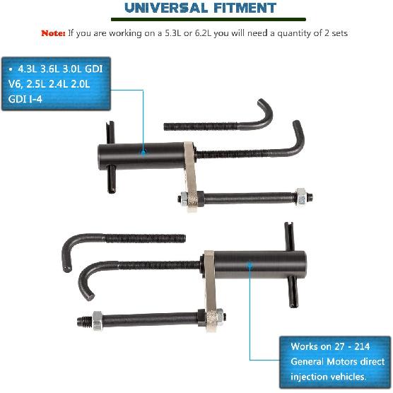 EN-49248 Injector Rail Assembly Remover Tool 6706 for Cadillac, Saturn, Pontiac and Chevrolet 27-214 Direct Injection Engines