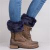 New Cover Fashion Cuffs Toppers Trim Leg Warmer Fur  Crochet Knit Boot Socks
