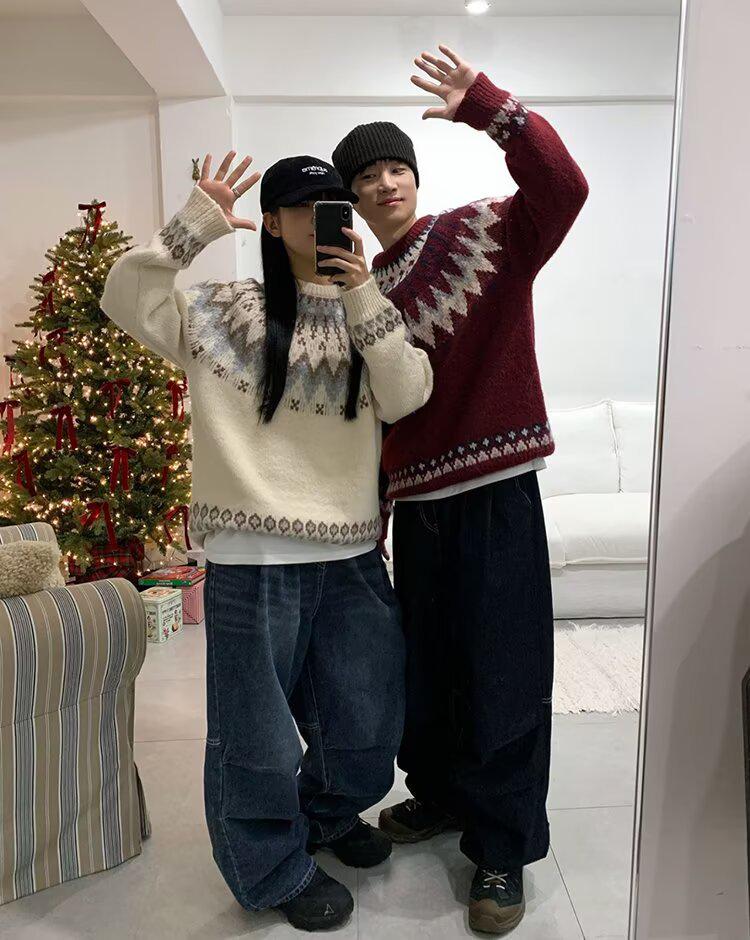 Herr 2025 Höst/Vinter Retro V-ringad Cardigan: Enfärgad, Vardags-, Lättsam Stil Stickat.