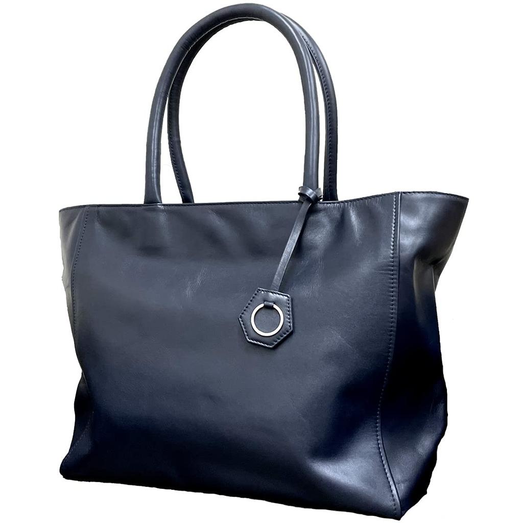 Arcade Genuine Cowhide Leather Tote Bag, Business Bag, Men's, Dark Navy