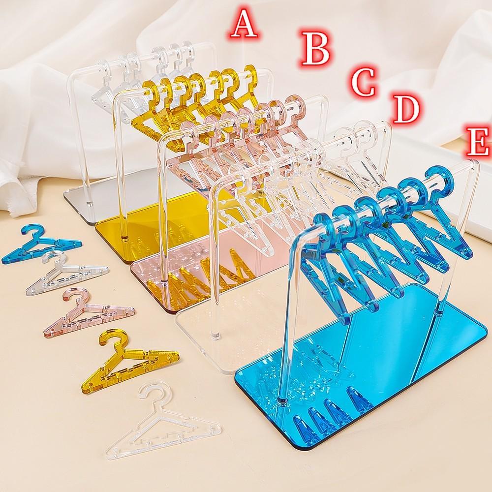 Jewelry Organizer Stand Acrylic Mini Coat Hanger Rack Earring Display Stand Jewelry Show Case Earring Hook for Girls