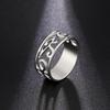 LIKGREAT Ancient Egypt Eye Of Horus Ring Stainless Steel Hollow Ra Udjat Finger Rings Accessories Ankh Cross For Women Men Gifts