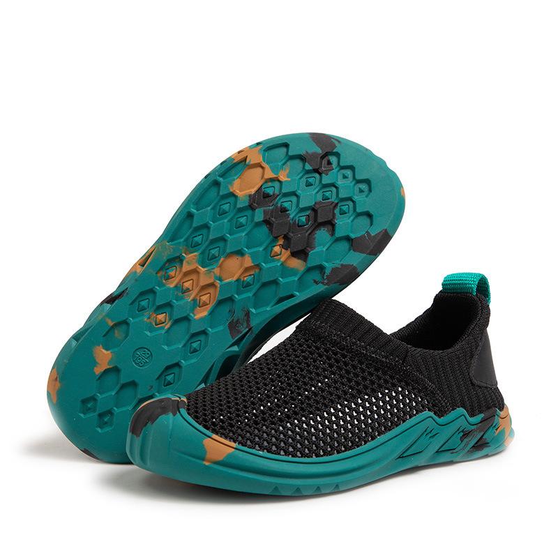 Boys' Sports Shoes 2025 Summer New Hollow Mesh Breathable Children's Shoes Medium and Older Children's Running Girls' Mesh Shoes