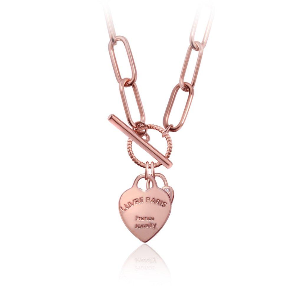 [Luvre Paris] Heart Louvre Chain Necklace Na0366
