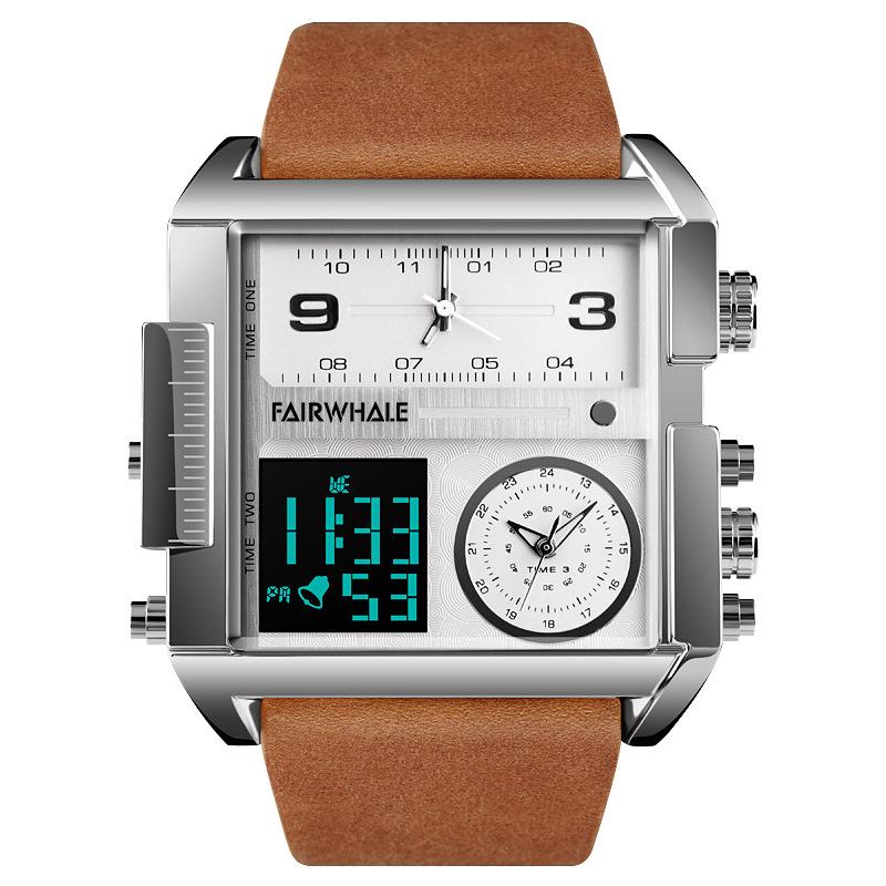 Mark Fairwhale 4270 Elegant Men s Electronic Quartz Watch Square Calendar Luminous Sports Vintage Clock Casual Watches for Men