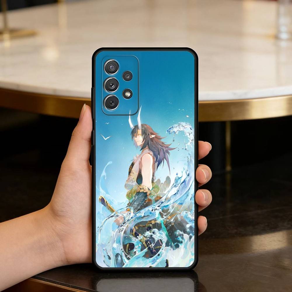 Cool O-Onmyoji Game Soft Silicone Black Cover Phone Case For Samsung Galaxy A73,A72,A71,A70,A53,A52,A51