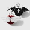 Lovely And Edgy Bat Wing Keychain With Soft Pendant Ideal For Decorating Bags Keys Or Personalize Belongings