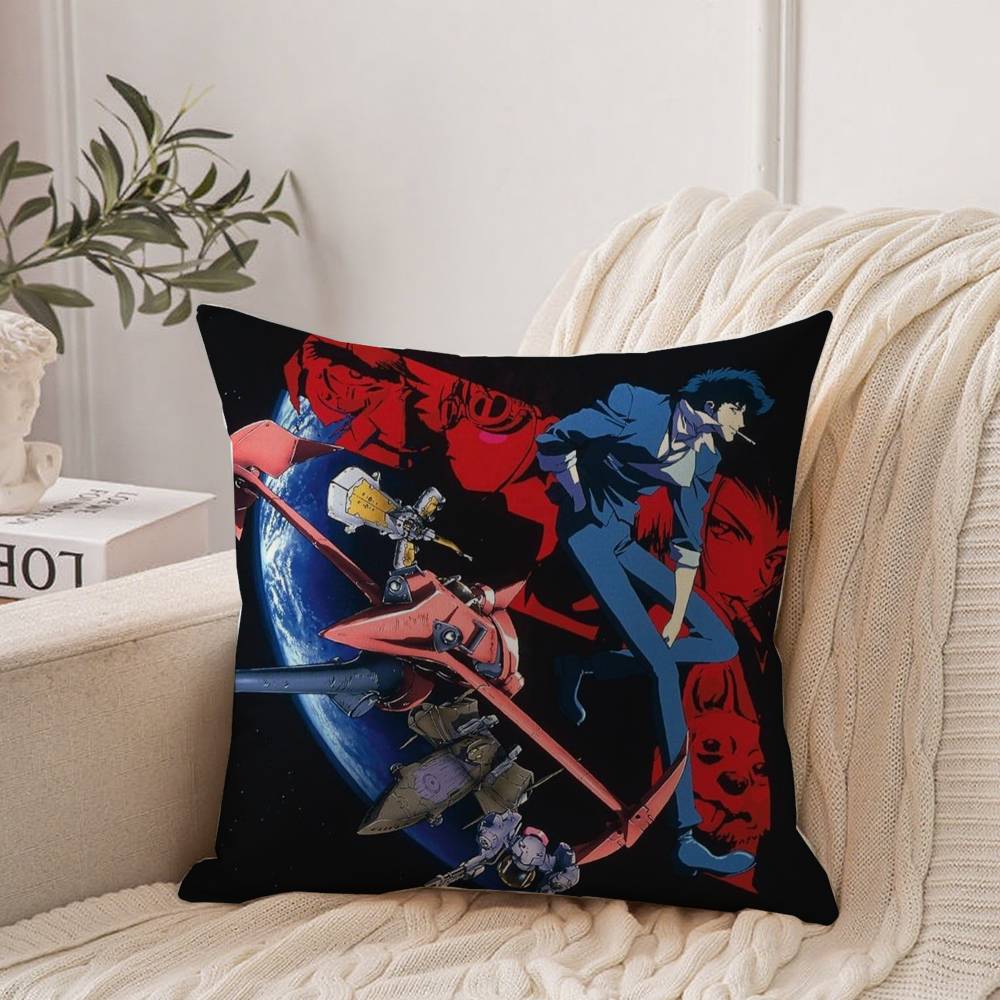 

Anime Cowboy Bebop Pillow Case Home Decor Throw For Sofa Bed Car Room Decor Gift Idea 12x12Inch
