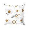 Modern Simple Geometric Abstract Peach Leather Velvet Pillow Case Home Sofa Car Pillow Cushion Cover