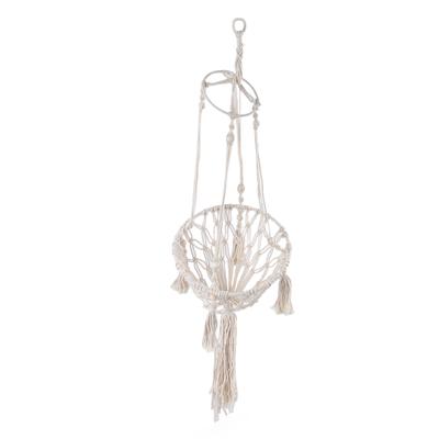 Hand Woven Cat Hammock Macrame Hanging Cat Bed Cotton Rope Pet Cat Swing for Garden Courtyard