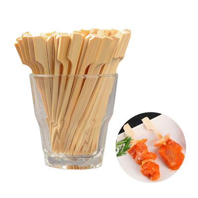 100PCS Barbecue Bamboo Skewers Disposable Bamboo Stick Barbecue Paddle Skewers