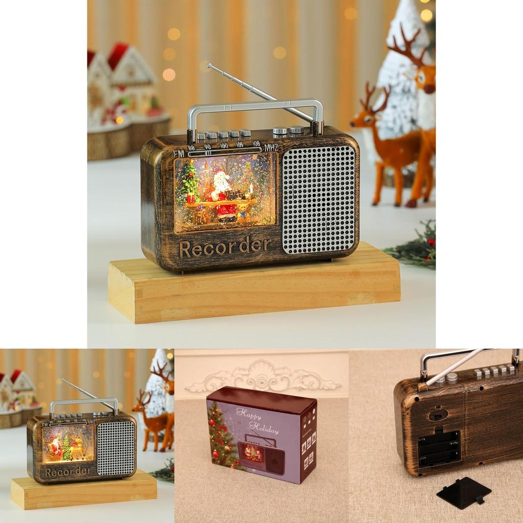 Christmas Creative Radio Light Music Night Lamp With Santa Claus Pattern
