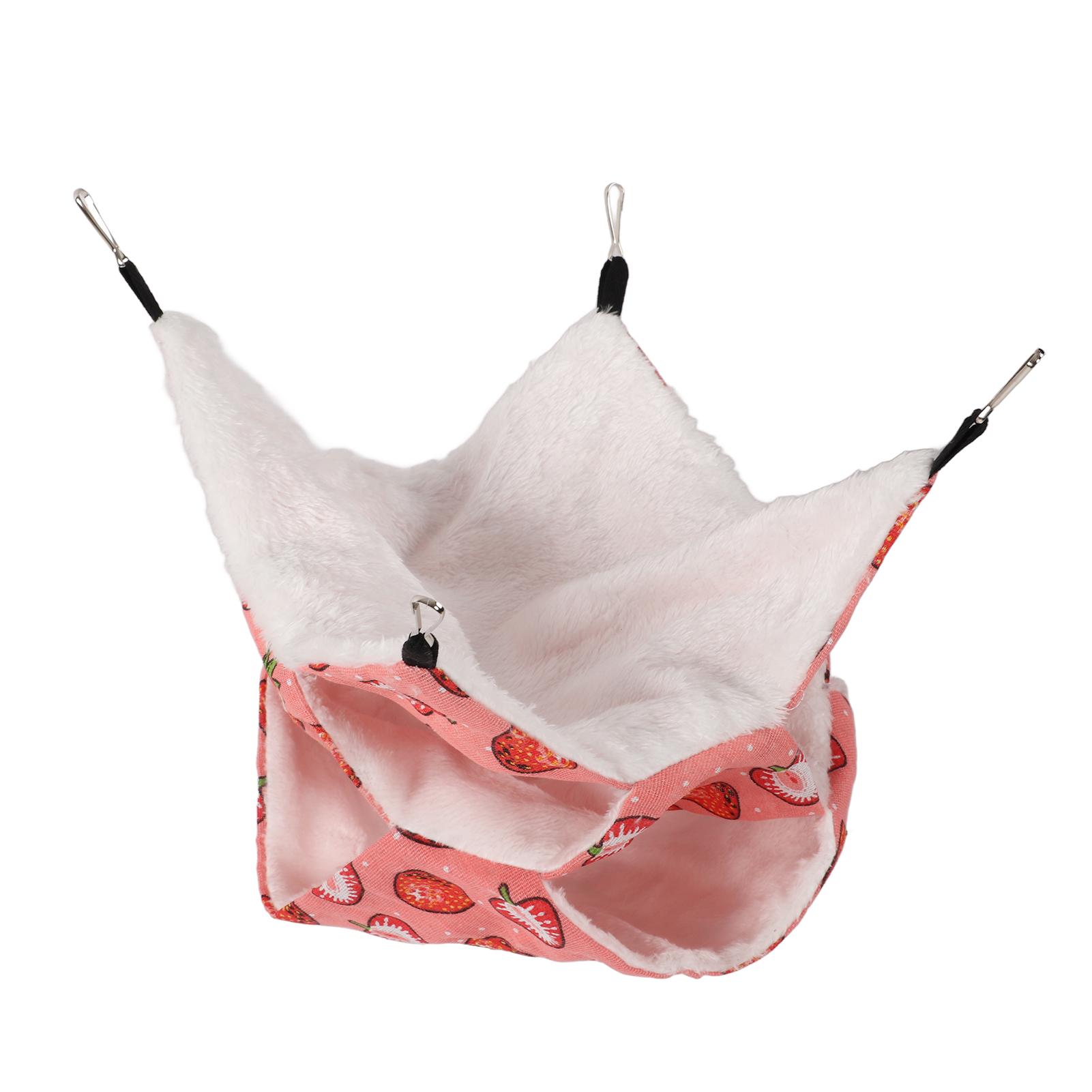 

Клетка для домашних животных-гамак, теплая 3-слойная подвесная кровать для хомяков с металлическими крючками для мелких животных