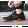 Men New Spring Summer Breathable Fly Knit Sports Casual Shoes, Thin Wear-resistant Safety Protective Work Shoes, Cross-border Footwear