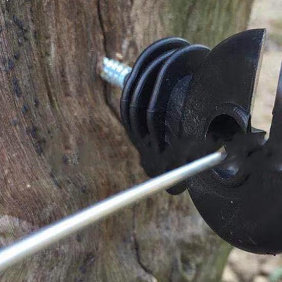 10 Stück Isoliernägel, tragbar, mit Gewindebohrer, sonnenbeständig, feste Leitung, ABS, hohe Festigkeit, Zaunisolatoren, Weide