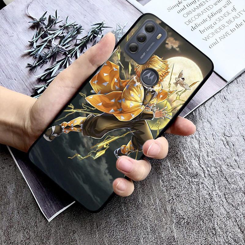 Demon Slayer Zenitsu Phone Case for Motorola Moto E32 E20 E40 G22 G52 G20 G30 G100 G60 G50 G10 GPure GStylus G9 One Action Macro
