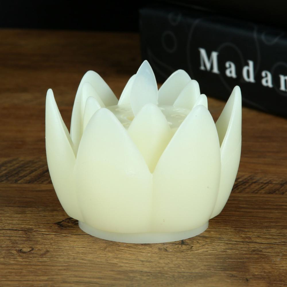Temple Landscape Lights Wishing Lamp Led Electronic Lamp Buddhist Hall Lanterns Lotus Candle Lamp