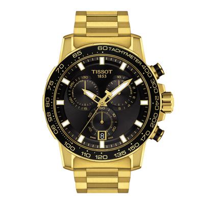 Reloj Tissot Super Sport Cronógrafo, para Hombre, T1256173305101, con Esfera y Brazalete Negros [Importación Oficial]