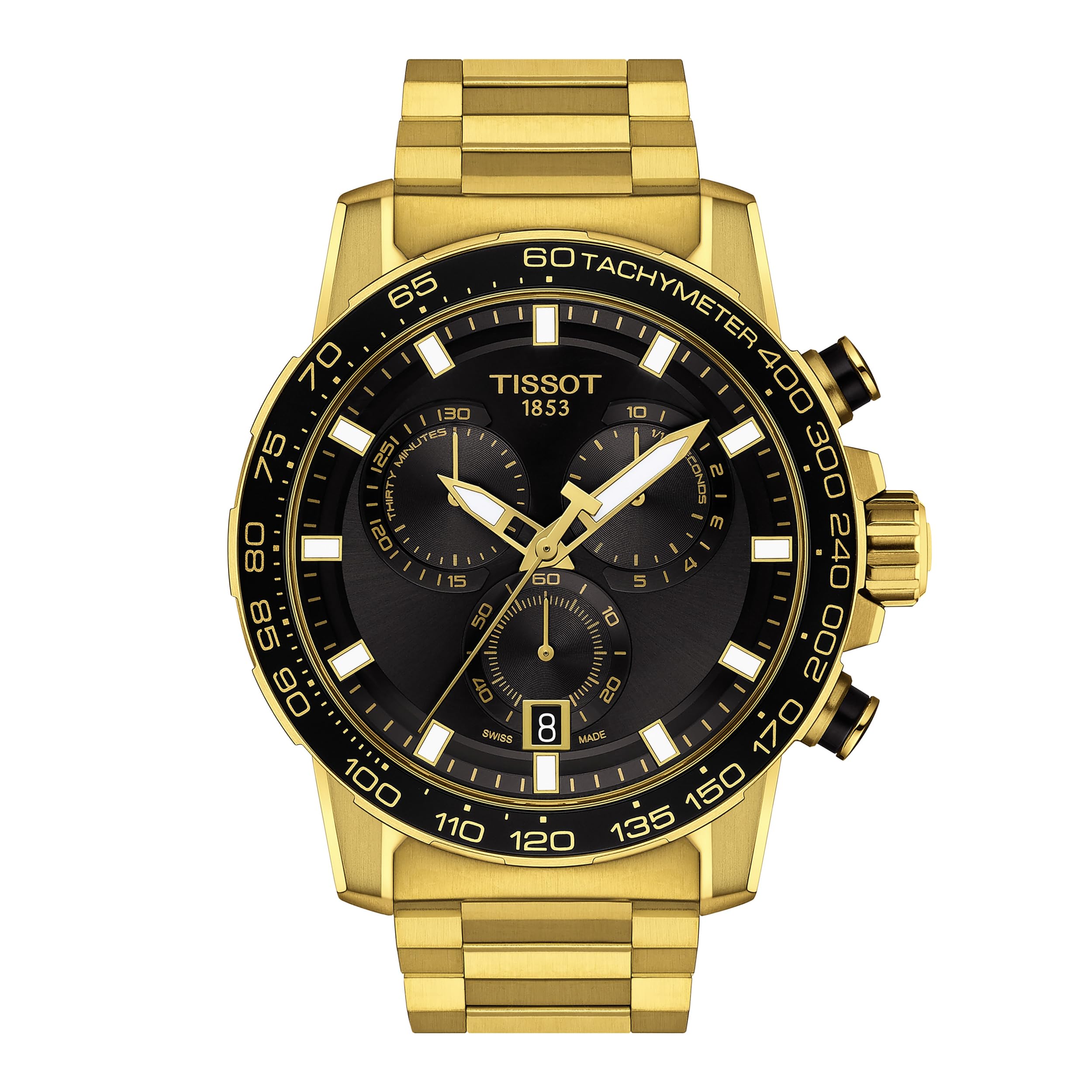 

Tissot Super Sport Chronograph Watch, Men s, T1256173305101, with a Black Dial and Bracelet [Official Import]