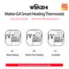 Matter Warm Floor Room Heating Thermostat Temperature Controller Water/Electric/Gas Boiler Tuya Smart Life Alexa Home Homekit