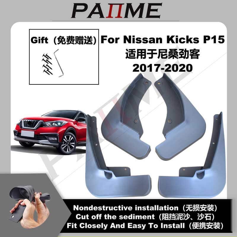 

4 шт./компл. для Nissan Kicks P15 2017-брызговики, брызговики, крылья, автомобильные передние и задние аксессуары