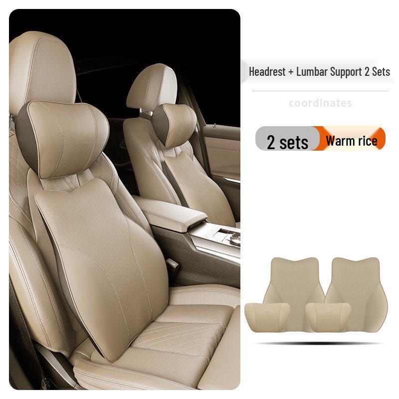 Tesla Headrest & Lumbar Support Pillow for Model 3/Y/X/S
