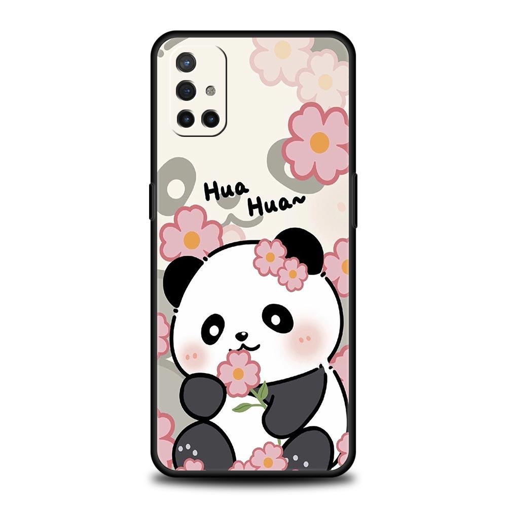 Phone Case For OnePlus 12 11 10 9 Pro 9T 12R 10R 9R 9RT 10T 8T 8 7 6T 7T Nord 2T CE 2 5G N10 Cover Cute Panda Climbing Bamboo