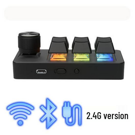 USB Wired/Wireless Bluetooth Multimedia Controller: Custom Mini Keyboard & Computer Speaker Control