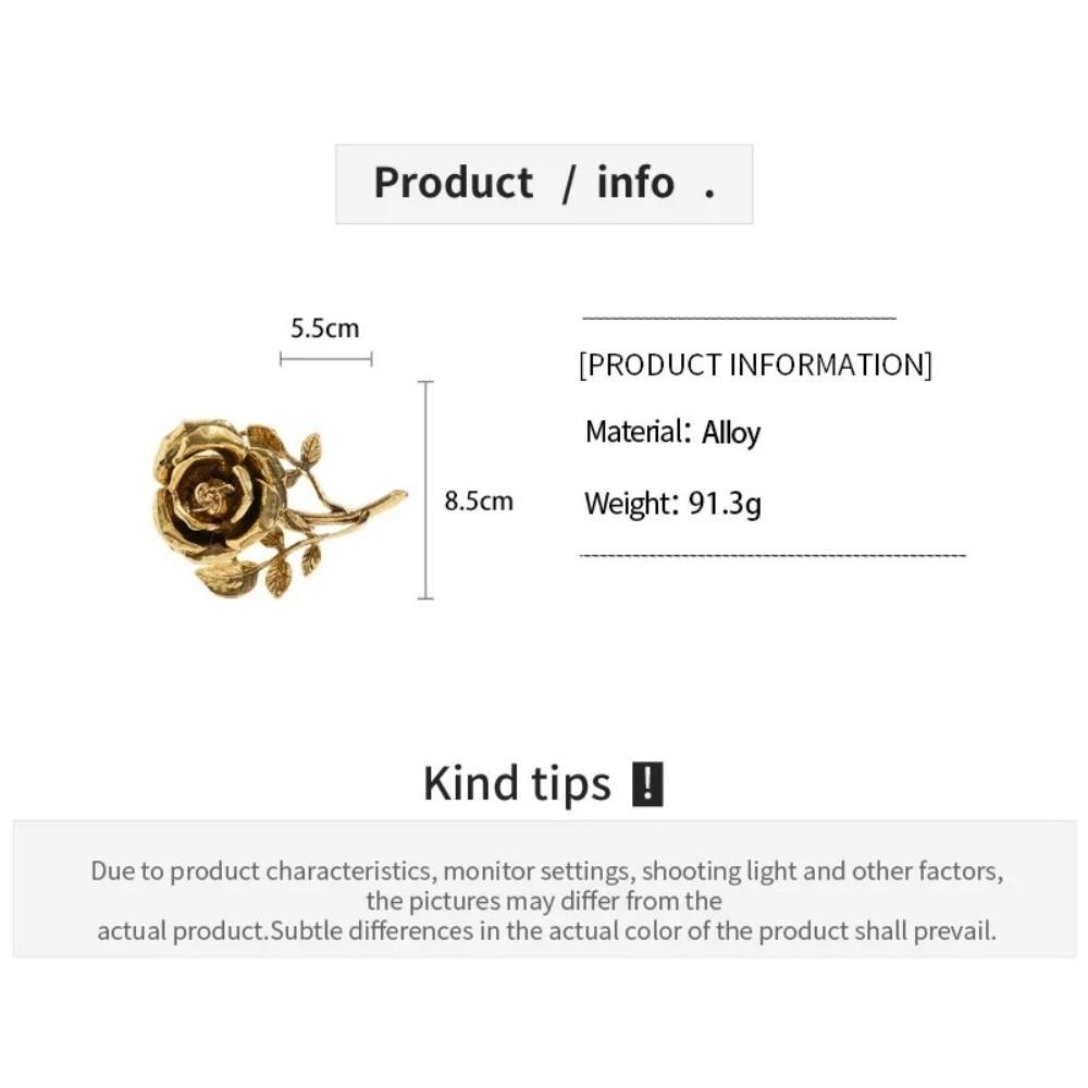 Vintage Rose Ring 3D Oversized Ring Elegant Double-Finger Ring  for Women