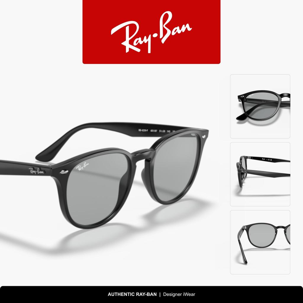 sunglasses RB4259F SHINY BLACK WITH LIGHT GREY LENS Ray-Ban (Asian Fit, Lightweight)