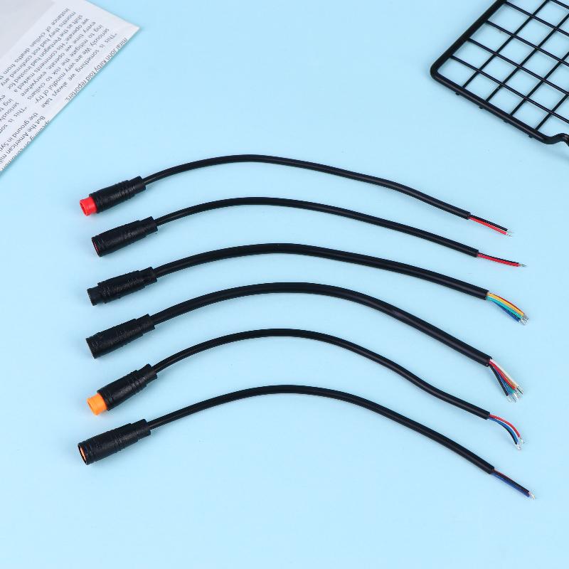 Black Ebike Accessories Optional Cable Base Connector Waterproof Connector 2/3/4/5/6Pin Cable Display Pin