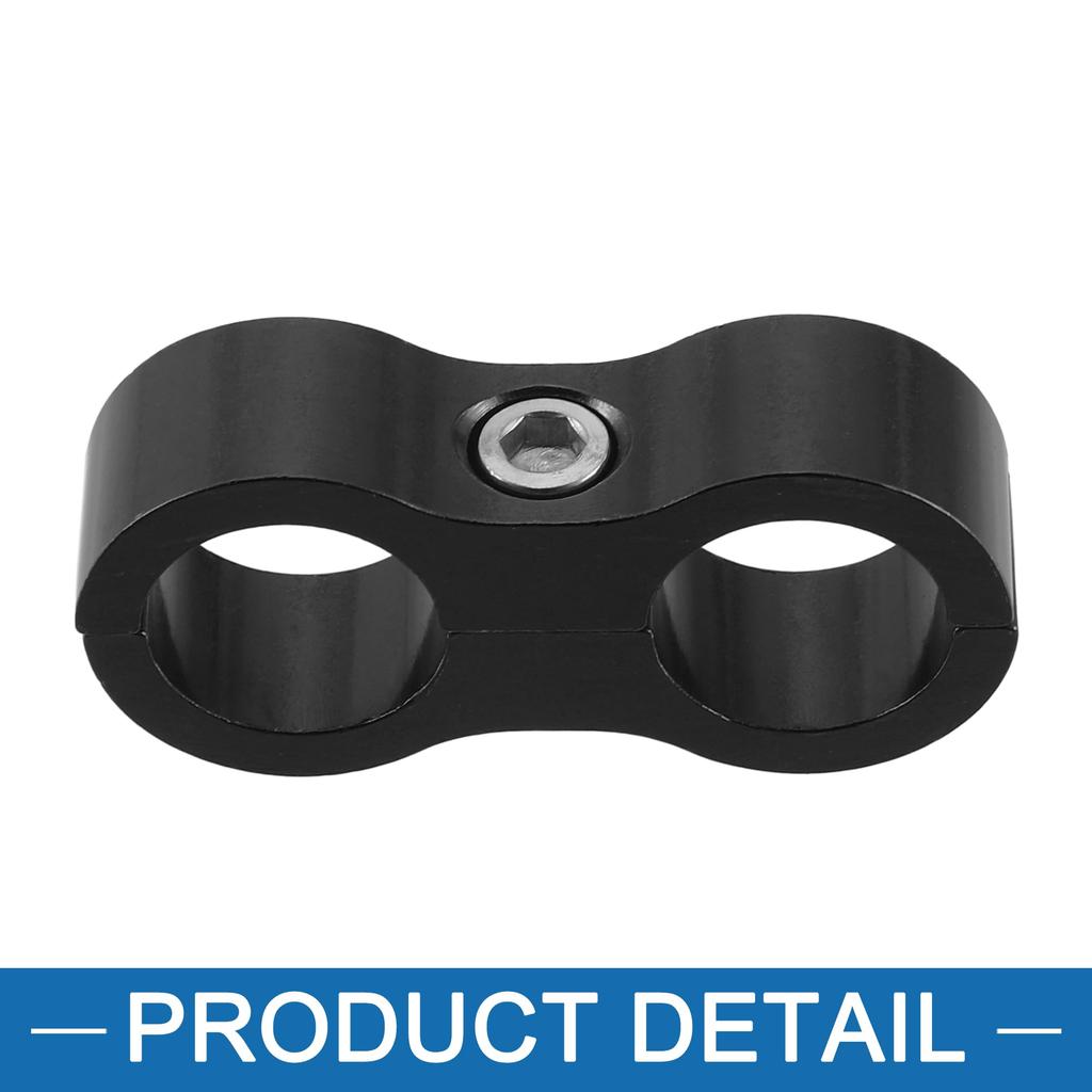 A ABSOPRO Car Hose Separator Clamp AN8 Fuel Line Connector for Fuel Hose Aluminum Alloy (Set of 2)