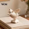 Fine Detail Pig Figurine 3D Printed Statue, Cute Winged On A Cloud Auspicious Decoration Figurine, Collectible Piggy Sculpture for Office Desk