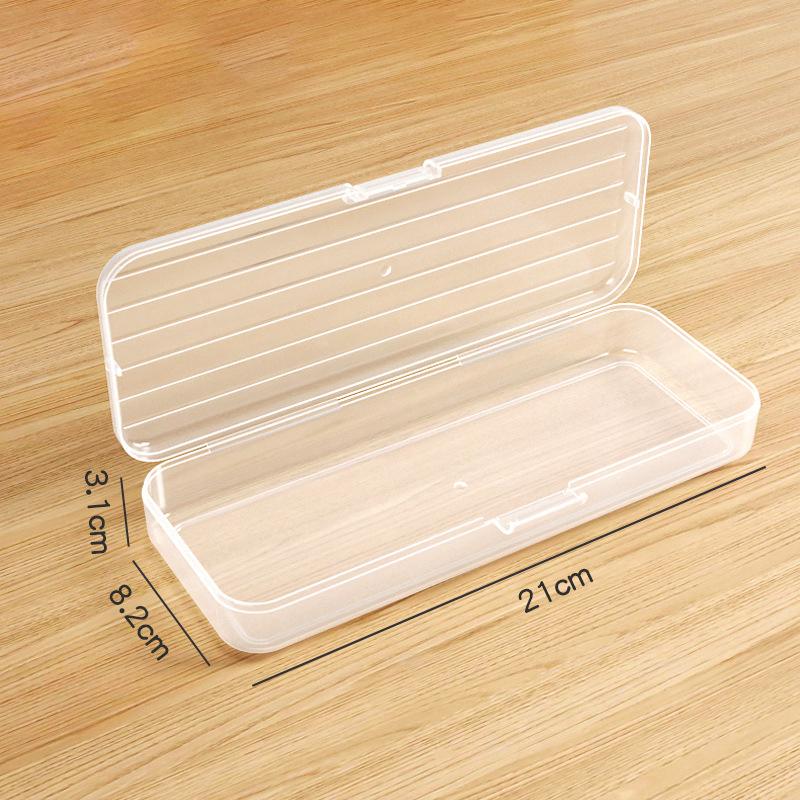 1Pc Transparent Plastic Cosmetic Storage Box Makeup Brush Pen Holder Stationery Organizer Bucket for Students
