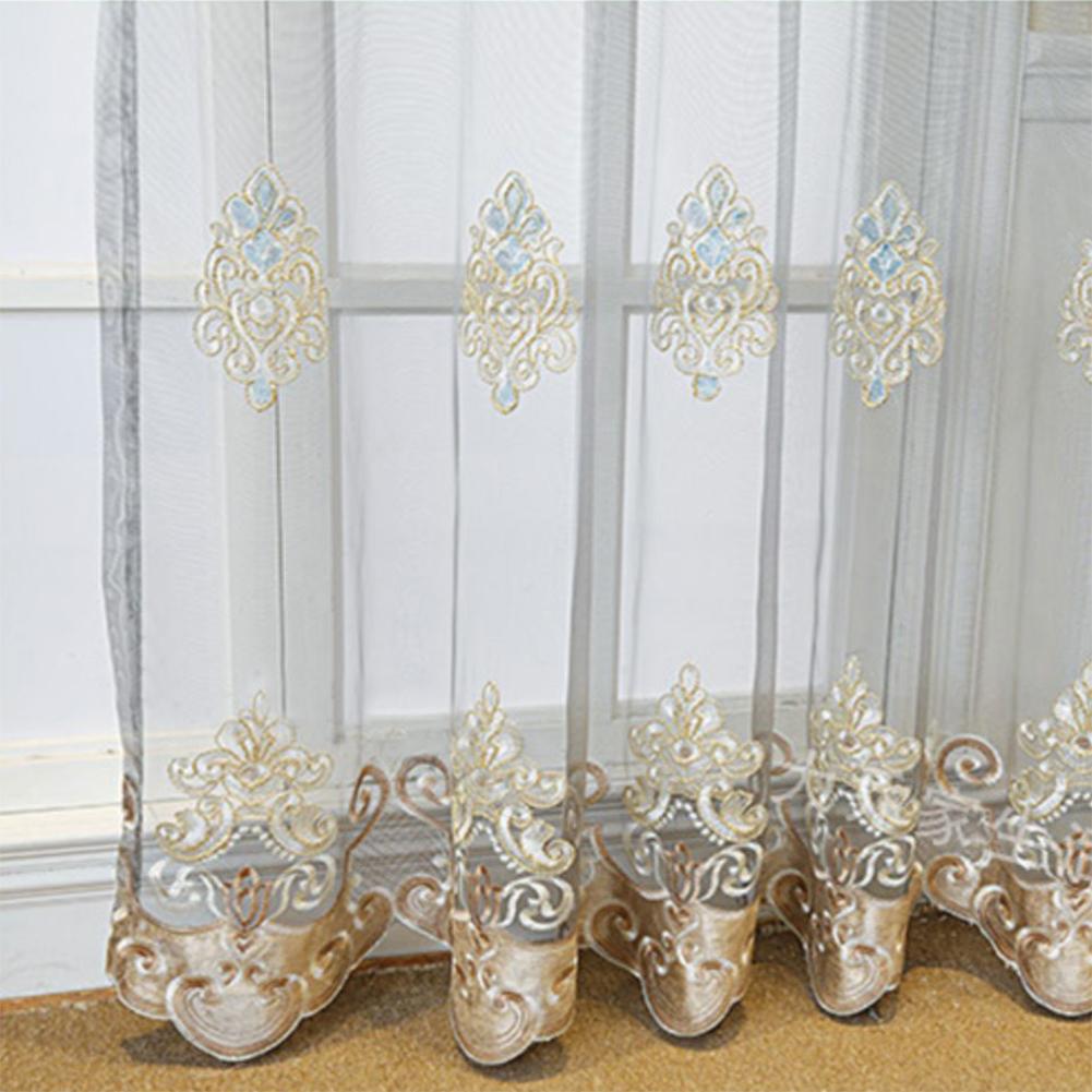 1PC Nuan Series 10-20% Blackout European Style Embroidered High-end Atmospheric Sheer Curtain for Living Room Bedroom Home Decor