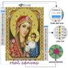 5D DIY Diamond Painting Cross Stitch Religion Diamond Embroidery Mosaic Wall Art Home Decoration