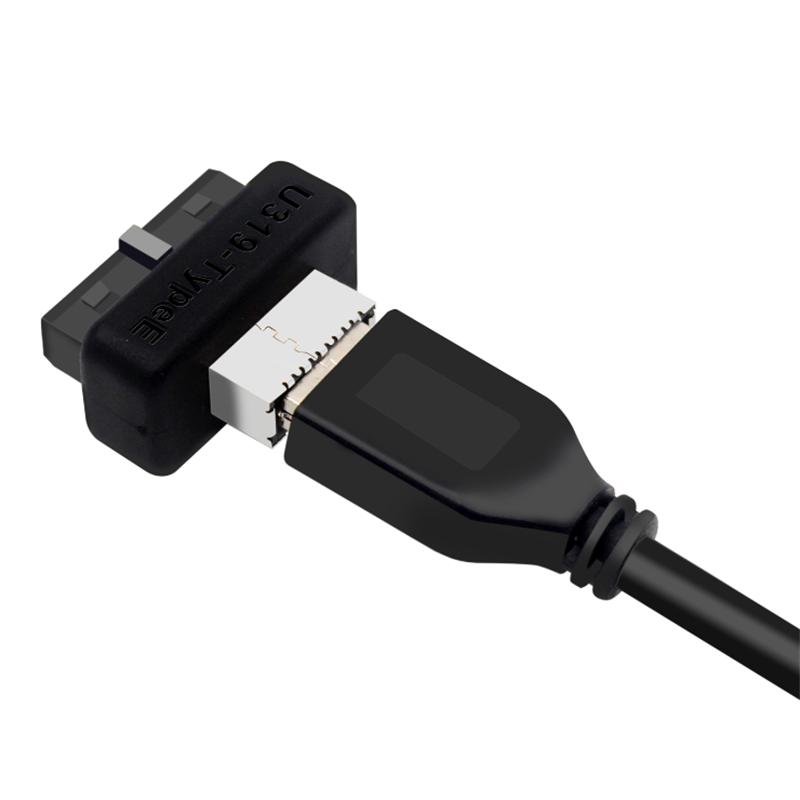 Computer Motherboard USB3 19P20P To TYPE-E Adapter Chassis Front TYPE-C Plug Port Integrated Molding