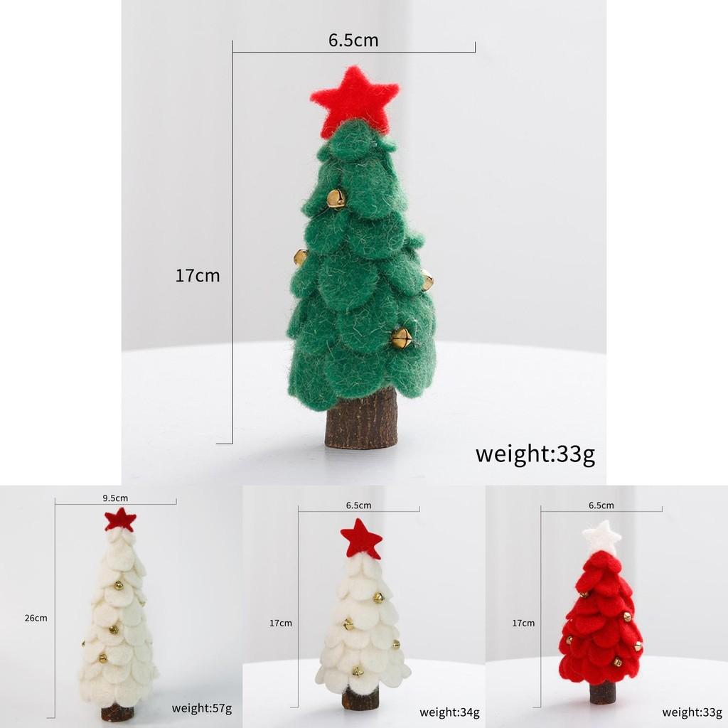 Cute Miniature Wool Felt Christmas Tree Ideal For Charming Holiday Window Decor