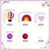 18PCS Rainbow Balloon Silicone Bead Set Suitable for Finger Making DIY Handmade Art Accessories Necklace Bracelet Bead Pen
