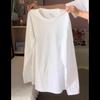 Men's and Kids' Solid Color Heavyweight Long-Sleeve Cotton T-Shirts for Spring/Autumn
